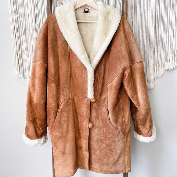 Synergy Jackets & Blazers - Vintage Synergy Faux Fur Lined Leather Coat